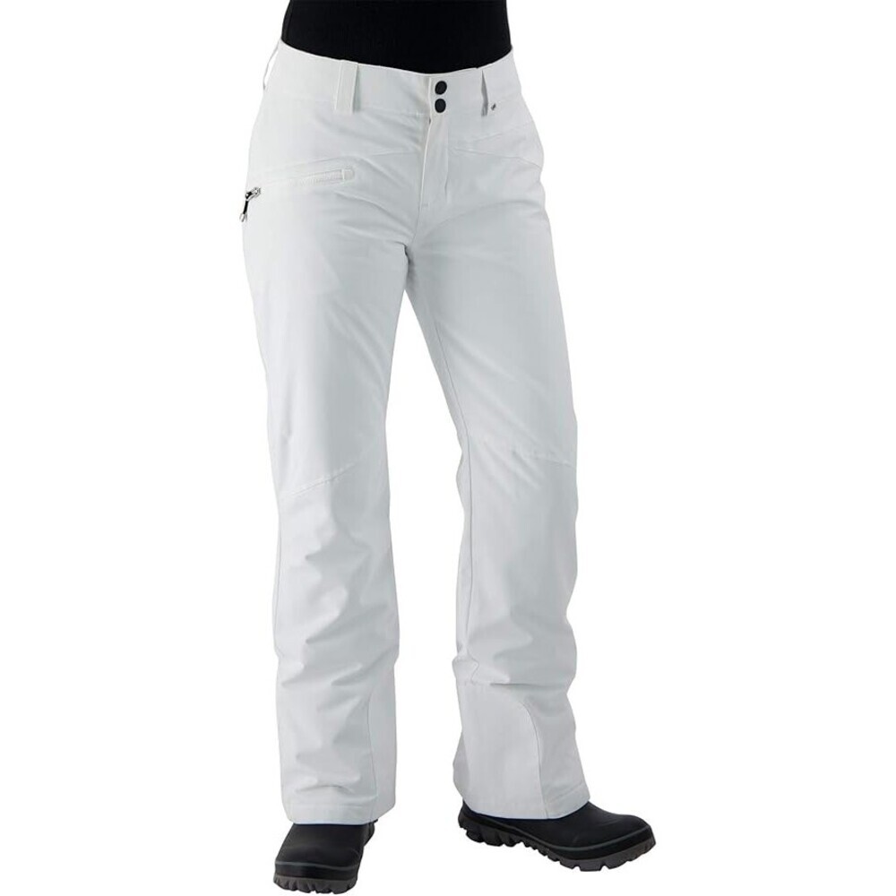 Obermeyer Malta Ski Pants Women 22S White Zipper Pockets Adjustable Waist DDR109